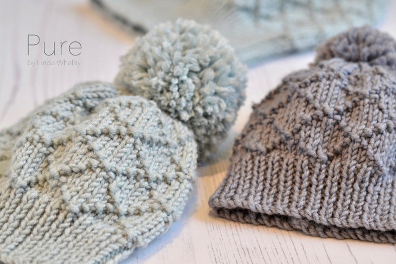 EASY BOBBLE HAT Knitting Pattern Baby Child Adult Jasper image 3