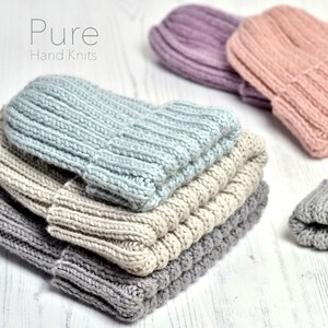 NEW EASY ARAN Knitting Pattern Mikki Simple Rib Hat image 3