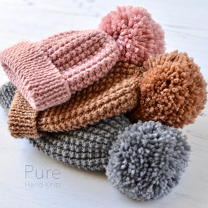 Knotted Corners Hat (Baby & Kids) Knitting Kit | MollyGirl Rock Star DK &  Knitting Pattern (#247)