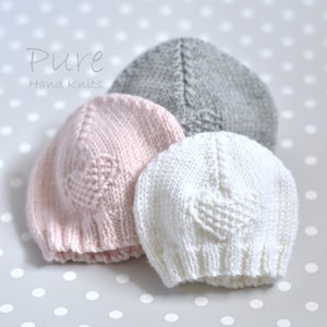 IN THE ROUND andFLAT Easy Preemie and Baby hat knitting pattern image 4