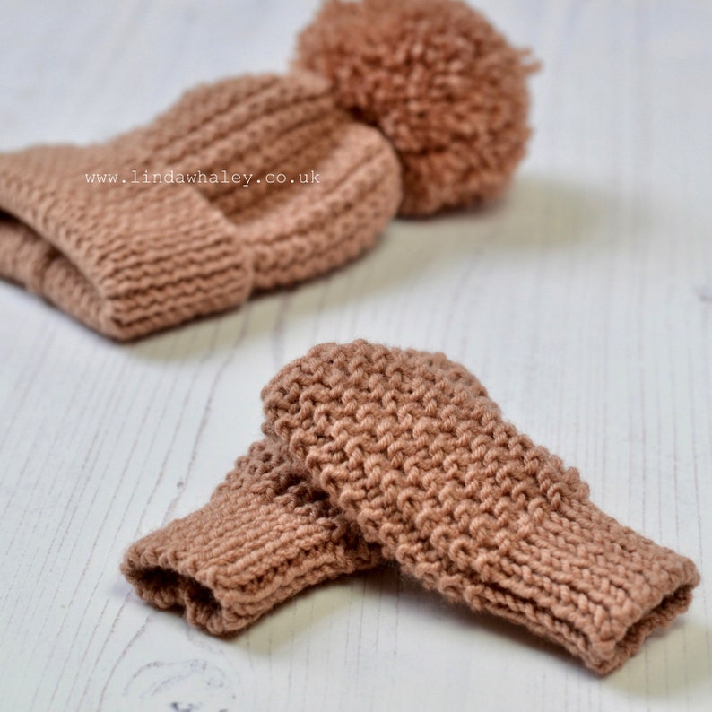 EASY STRICKMUSTER Zeke Baby Mitts 0-12 Monate Bild 5