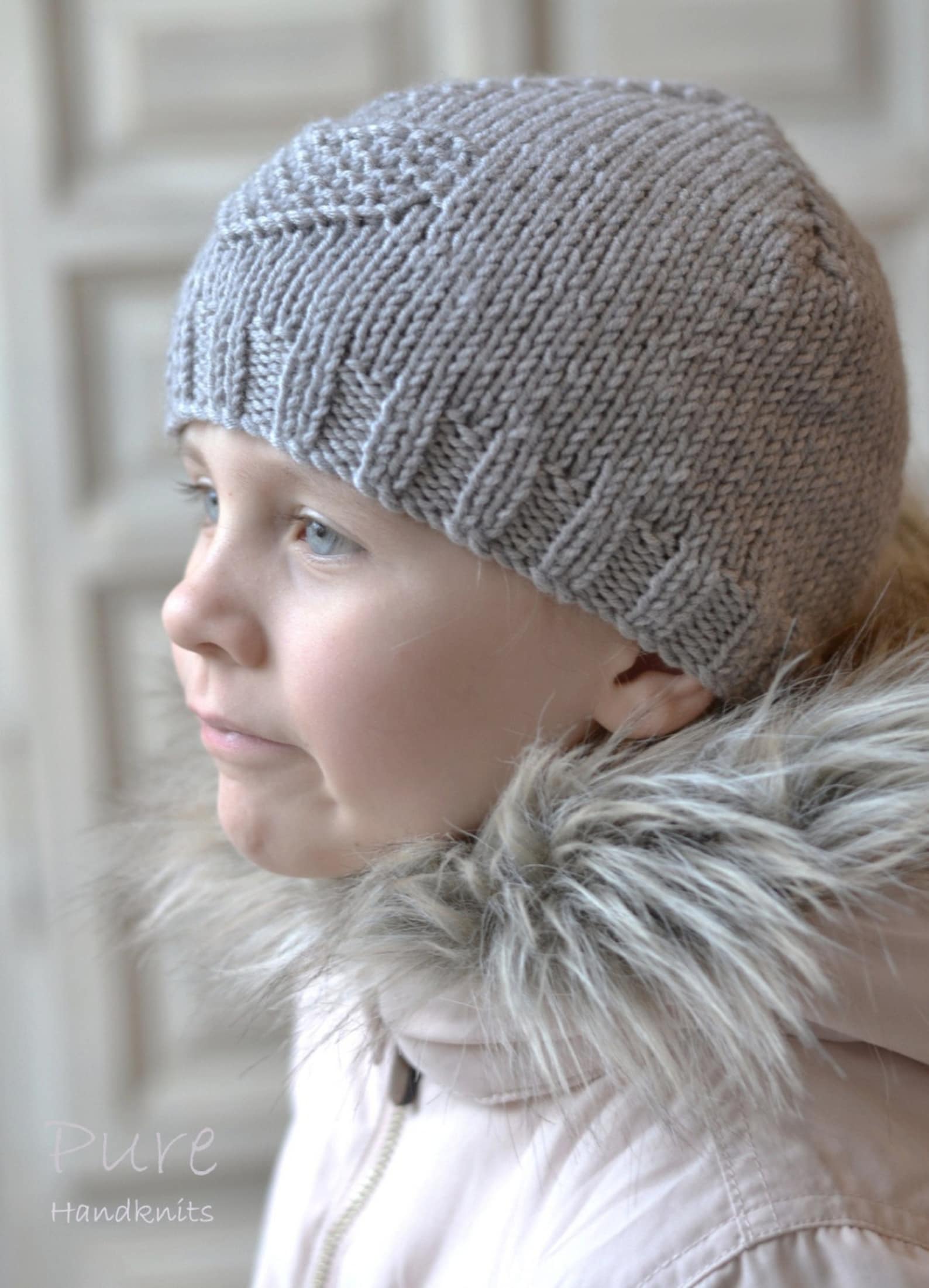 EASY Hat KNITTING PATTERN Fay Girls Through to Adult Etsy Knit hat