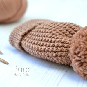 SIMPLE DK Knitting Pattern Zeke Bobble Hat Baby Child Adult image 4