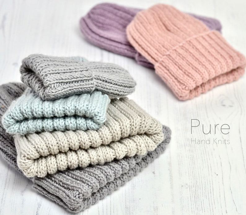 NEW EASY ARAN Knitting Pattern Mikki Simple Rib Hat image 2