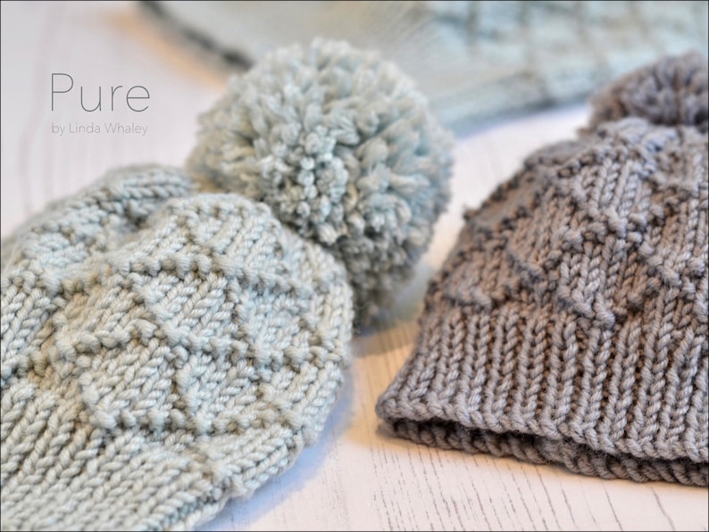 EASY BOBBLE HAT Knitting Pattern Baby Child Adult Jasper image 1