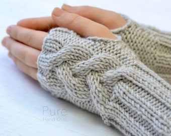 KNITTING PATTERN Nysa Fingerless Mitts for Baby Child Adult