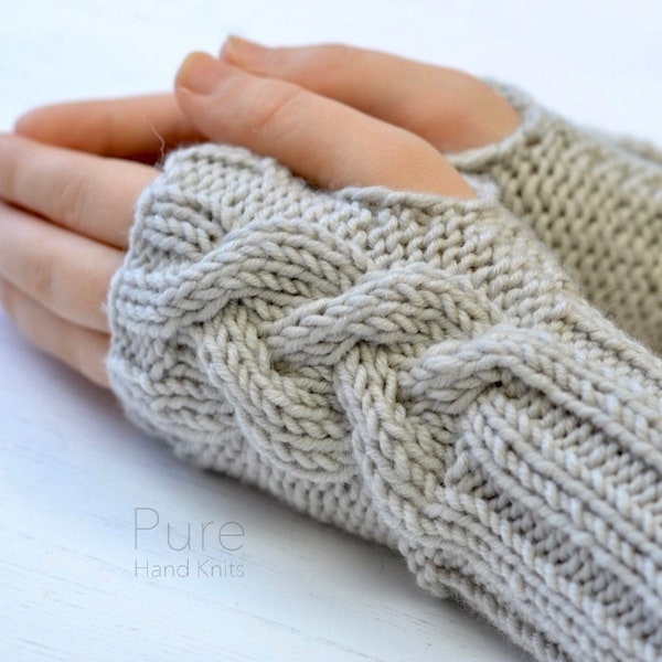 NEW KNITTING PATTERN Nysa Fingerless Mitts for Adult Child & Baby