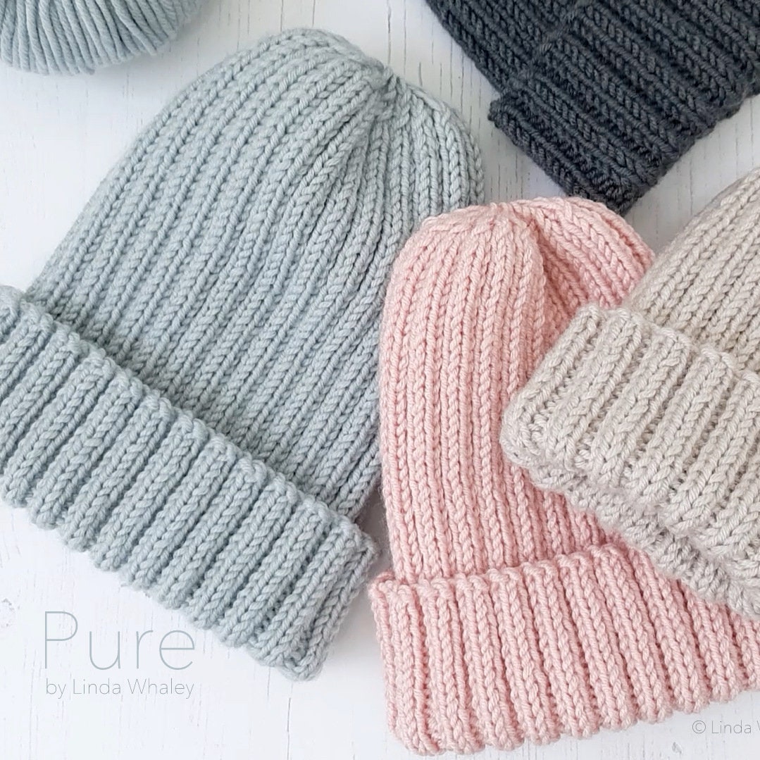 EASY KNITTING PATTERN Mikki Rib Dk Hat Baby Child Adult