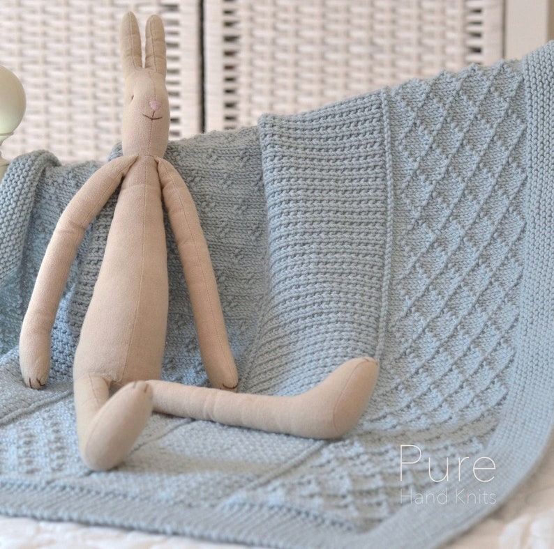 Simple Afghan Knitting Pattern Large for Your Sofa or Small Etsy UK