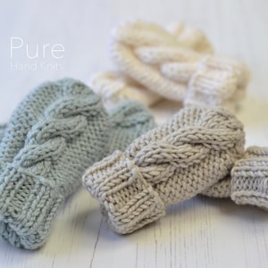 KNITTING PATTERN Oscar WORSTED Baby Mitts 0-12 months