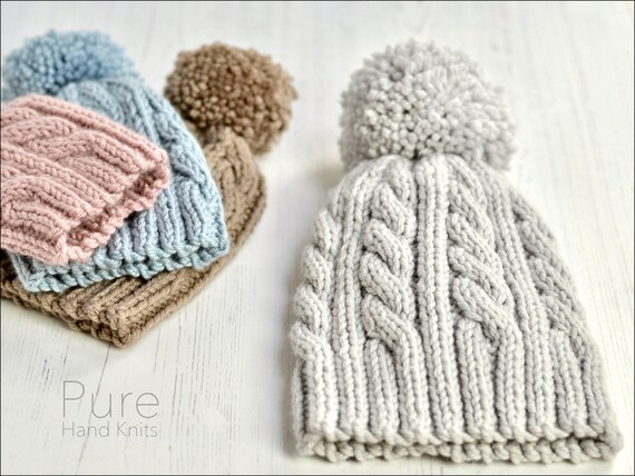 KNITTING PATTERN Oscar CHUNKY Bobble Hat Knitting Pattern Etsy Ireland