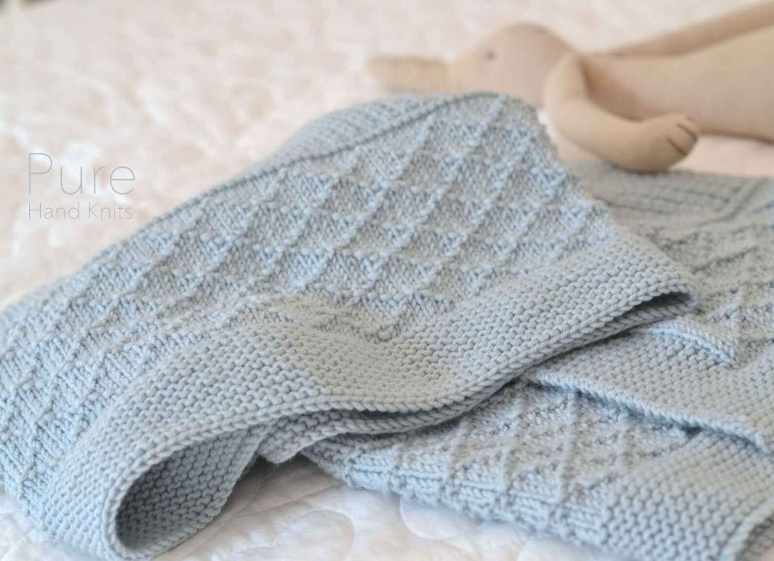 EASY Blanket Knitting Pattern Jasper Small/baby Blanket Large Sofa