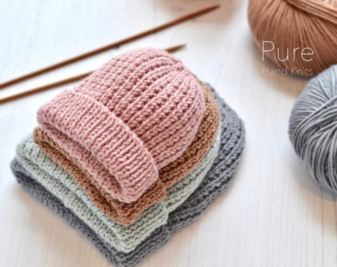SIMPLE KNITTING PATTERN Jasper Textured Rib Hat Baby Child