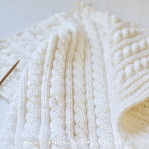 NEW! SIMPLE Cable Blanket Knitting Pattern Eve