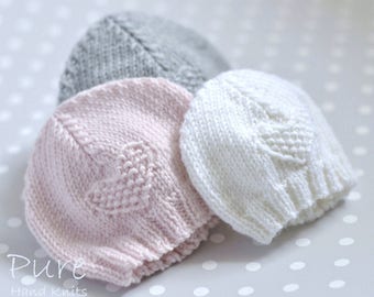 EASY PREEMIE and BABY hat knitting pattern