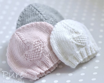 ENKELT stickmönster för mössa för prematurbarn och baby