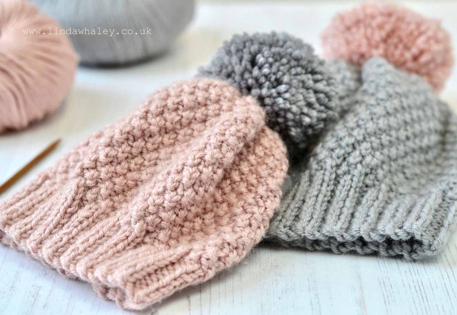 EASY KNITTING PATTERN Hope Bobble Hat Baby Child Adult