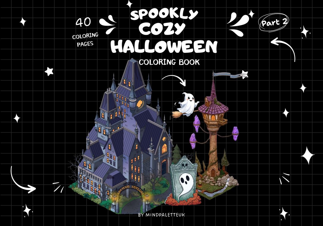 Spooky Demon Coloring Book – 40 Printable Halloween Pages of Haunted ...