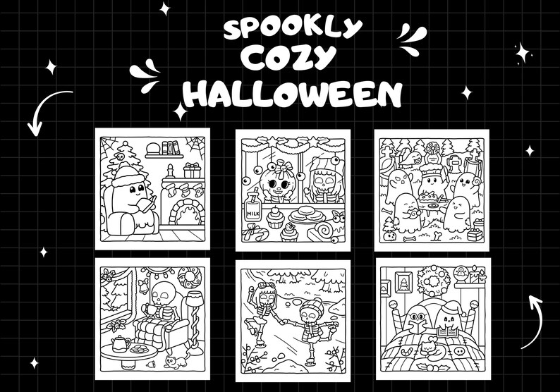 Spooky Demon Coloring Book – 40 Printable Halloween Pages of Haunted ...