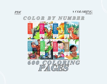Set di libri da colorare con i numeri dei cartoni animati Disney, stile retrò (download in PDF)