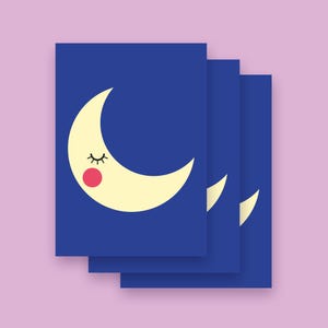 Karte "Mond" im 3er Set