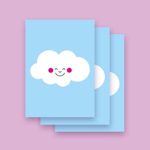 Karte "Wolke" im 3er Set