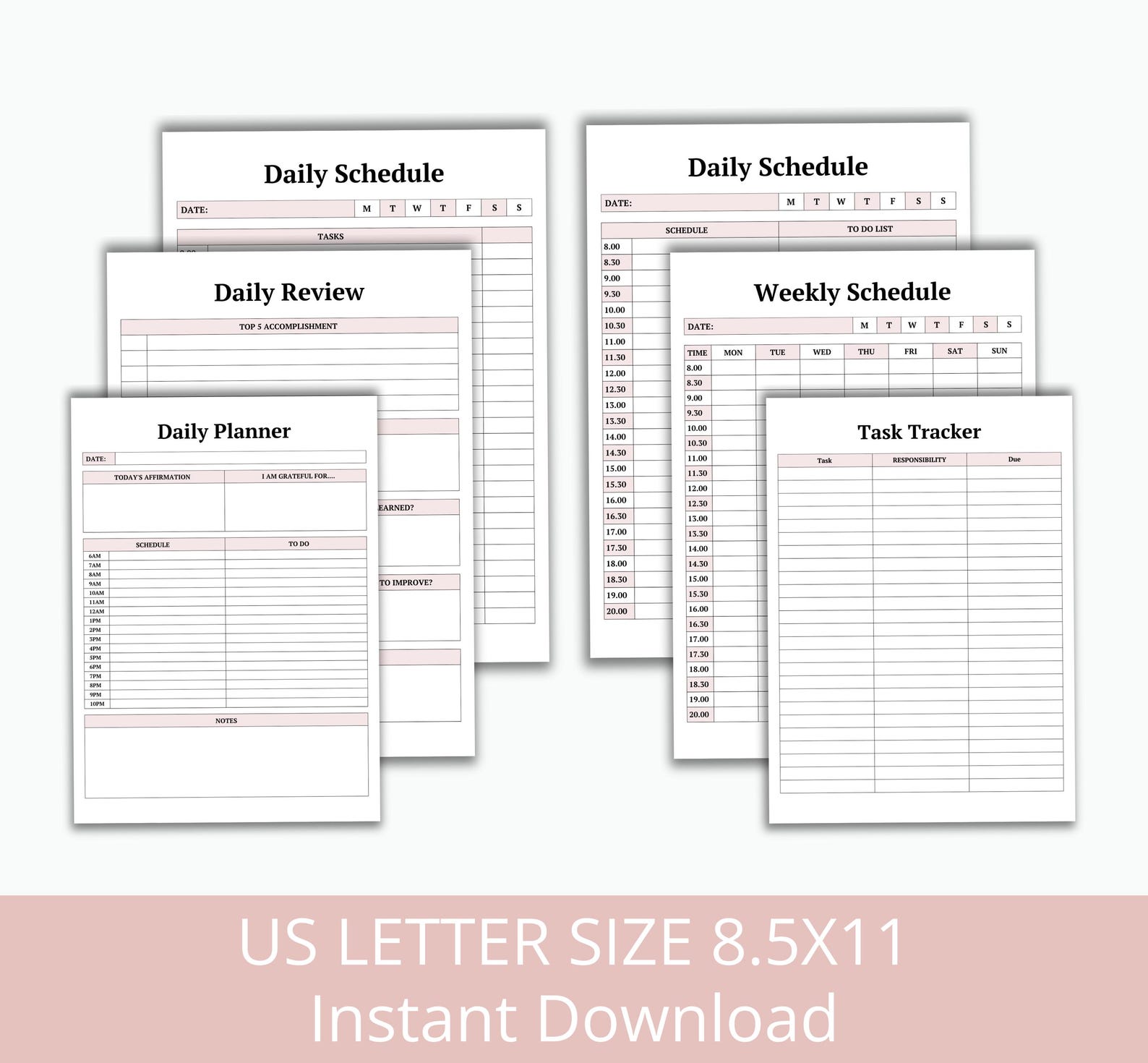 2025 Productivity Planner Printable, Ultimate Life Organizer, Daily ...