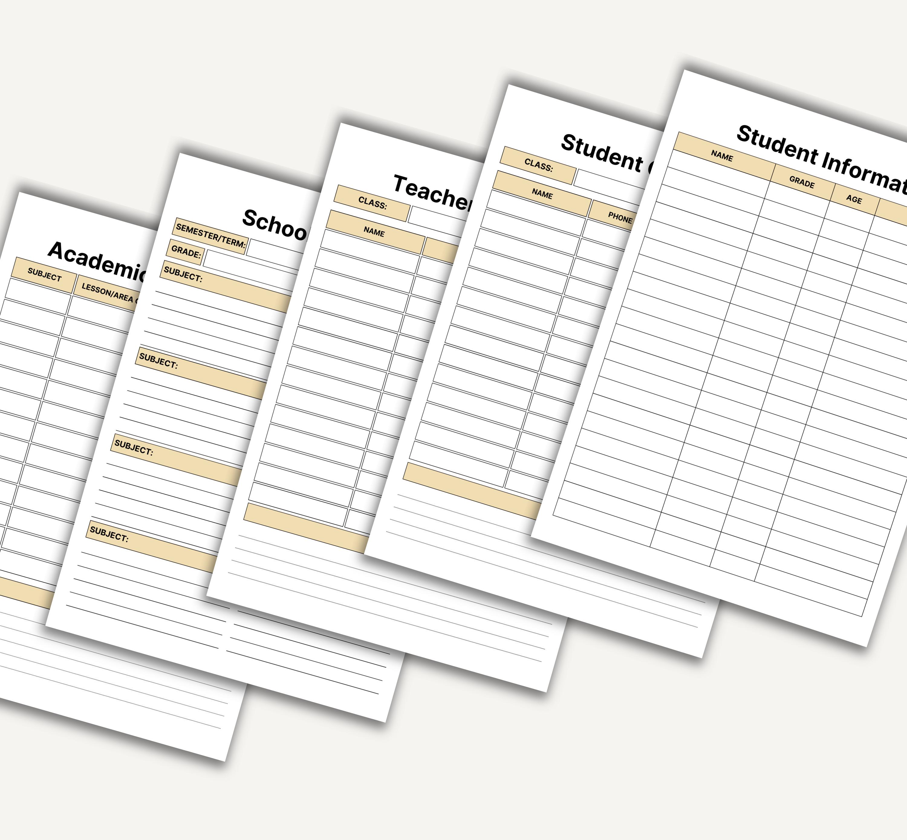 Printable Student Planner Bundle, Study Planner Bundle, Academic ...
