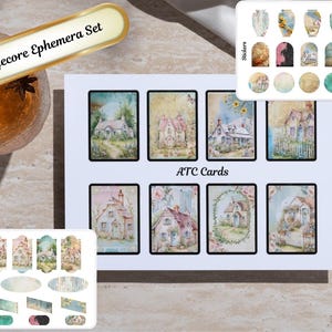 Cottagecore Ephemera Kit, Vintage Ephemera, Junk Journal Printable, Junk Journal Kit,Scrapbook Kit,Decorative Paper,Vintage Floral Ephemera