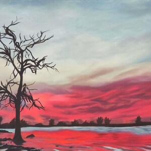 Evening sunset landscape Oil Painting