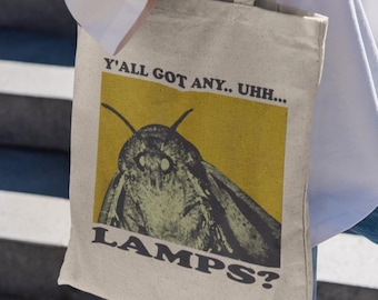 Draagtas All Got Any Lamps-draagtas met afbeelding, grappige draagtas, draagtas motten, draagtas motten, tas mottenliefhebbers, canvas draagtas motten, cadeaus motten, merchandise mottenmerchandise