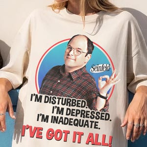 Comfort Colors George Costanza Shirt-seinfield shirt,seinfeld sweatshirt,seinfield gifts,90s sitcom graphic t-shirt,serenity now quote shirt