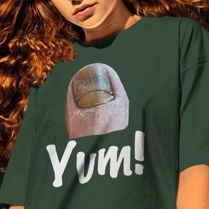 Funny Yum Toe Graphic Tee - Dank Meme Shirt