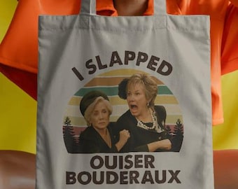 Borsa tote Steel Magnolias - Borsa tote in tela con citazione "I Slapped Ouiser Boudreaux"