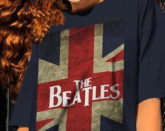 The Beatles Union Jack T-Shirt: Vintage Style Rock Band T-Shirt