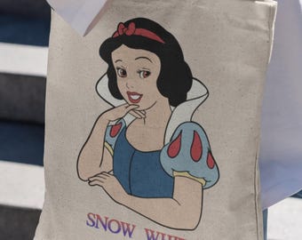 白雪姫コットントートバッグ - ディズニーランドプリンセスデザインギフト