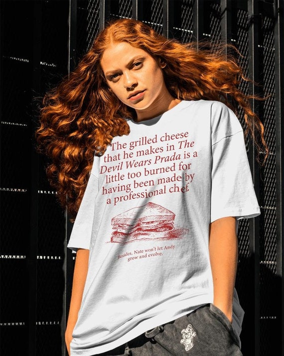 The Devil Wears Prada Burned Grilled Cheese Unisex T-Shirt, Vintage Movie Tees
