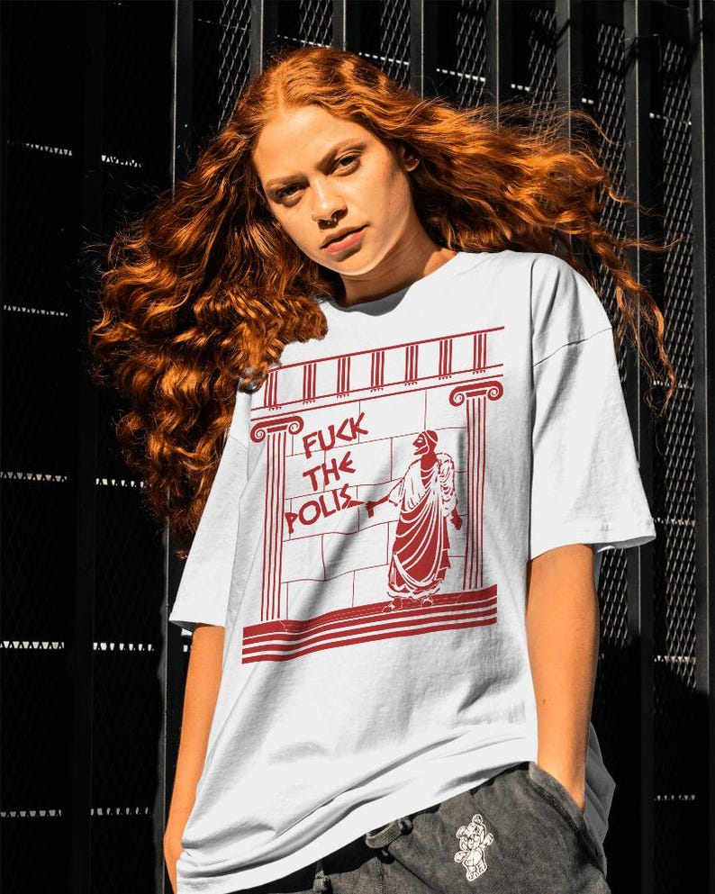 Funny Philosophy Shirt: Greek Mythology Tshirt, F*ck The Polis image 2