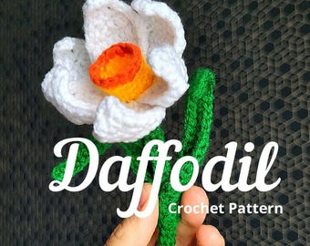Patrón de narciso a crochet / Patrón de flor a crochet / Descarga en PDF