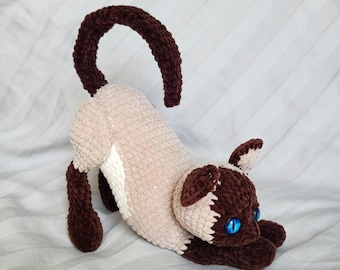 Siamese Cat Crochet Pattern | Realistic Amigurumi Cat | Crochet Cat Plushie | Cottagecore Home Decor | Instant Download | Personalized Gift