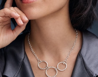 Handcrafted Argentium Silver Chunky Chain Necklace, Tarnish Resistant, Hypoallergenic, Eco Friendly