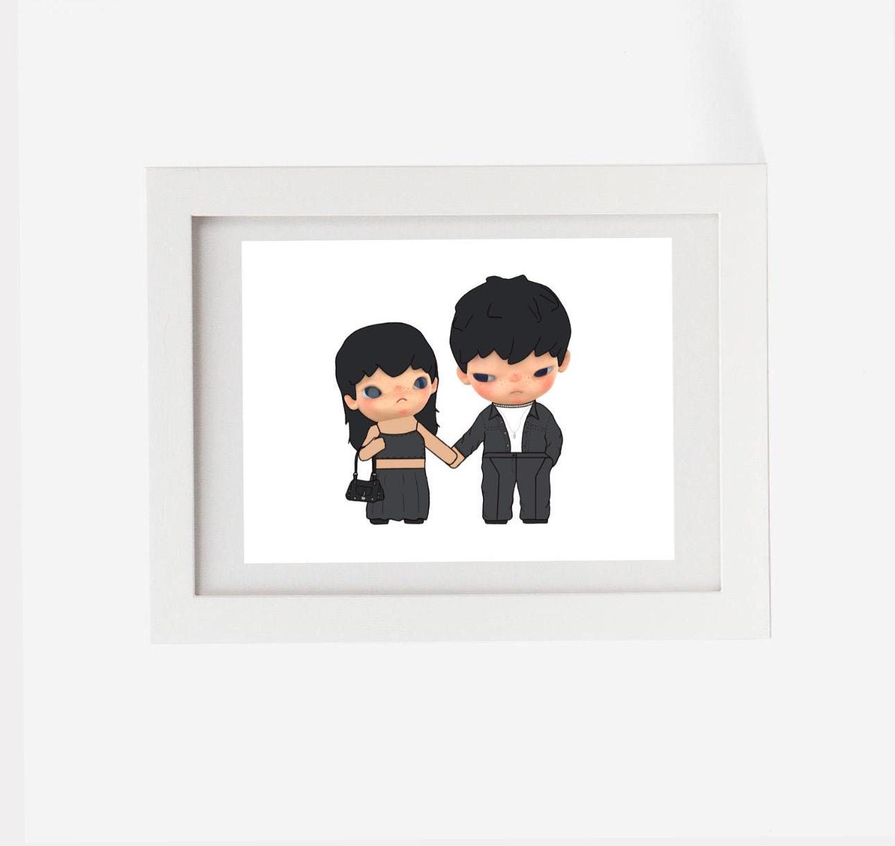 Custom HIRONO Couple Art - Etsy