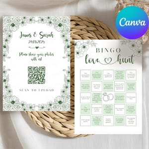 Hochzeitsfoto-Jagd-Bingokarte | Ich Spion Hochzeit Aasfresser Spiel Vorlage | Erfassen Sie die Liebe Gast Bild teilen | Empfang-Party druckbare