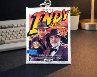 Indiana Jones and the Last Crusade Big Box Keychain | Mini BigBox | Retro Gaming Gift | Nerd & Geek Accessory