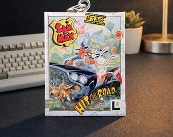 Sam & Max - Brelok do kluczy Hit the Road Big Box | Miniaturowy brelok do kluczy Big Box | Retro prezent dla graczy i maniaków