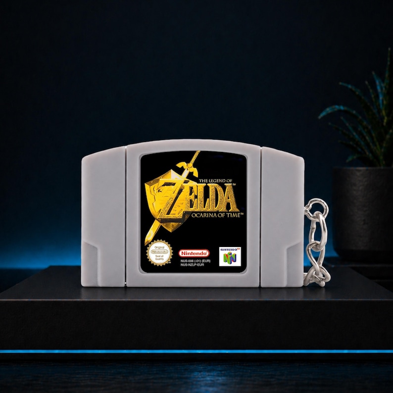 N64 Keychain | Nintendo 64 Mini Cartridge | Retro Gaming Gift | Nerd & Geek Accessory | Handmade Resin Keychain image 2