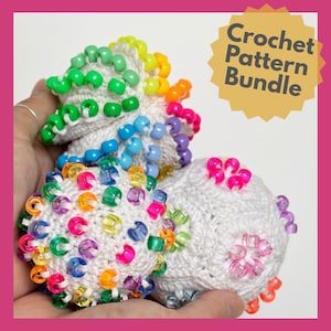 Beaded Crochet Fidget Pattern Bundle Stressballs, Crochet Fidgets Toy, 3in1 Crochet Pattern Stress Balls, Beaded Fidget Pattern, Amigurumi