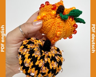 Crochet Fidget Pattern Bundle, Beaded Fidget Pumpkin Crochet Pattern, Crochet Fidgets Toy, Autumn Decor, Decorative Pumpkin Plush Pattern