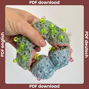 Flexagon mit Perlen Pdf-Anleitung Häkeln, Hexaflexagon, Stress Spielzeug selber häkeln, Häkelanleitung, Fidget Spinner, schnell häkeln