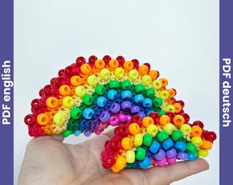 Crochet Rainbow Pattern, Beaded Crochet Fidget Toys, Infinity Toy, Beaded Fidgettoy, Tangle Toy, LGBTQ, Rainbow Amigurumi, Beginner, No Sew